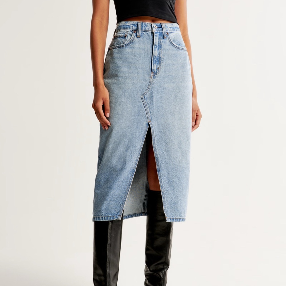 Abercrombie Denim Midi Skirt